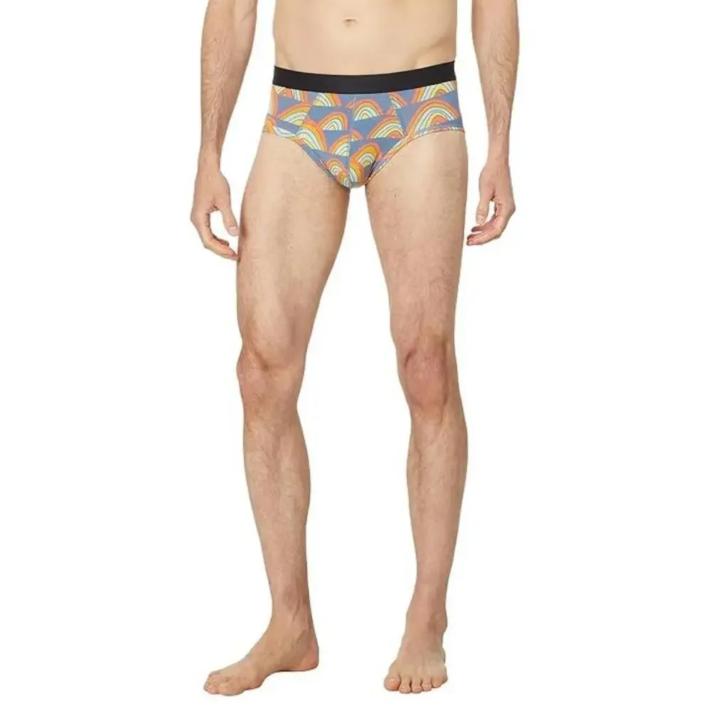 MeUndies Brief Men's Large Multicolor Retro Rainbows Stretch Underwear GBO902